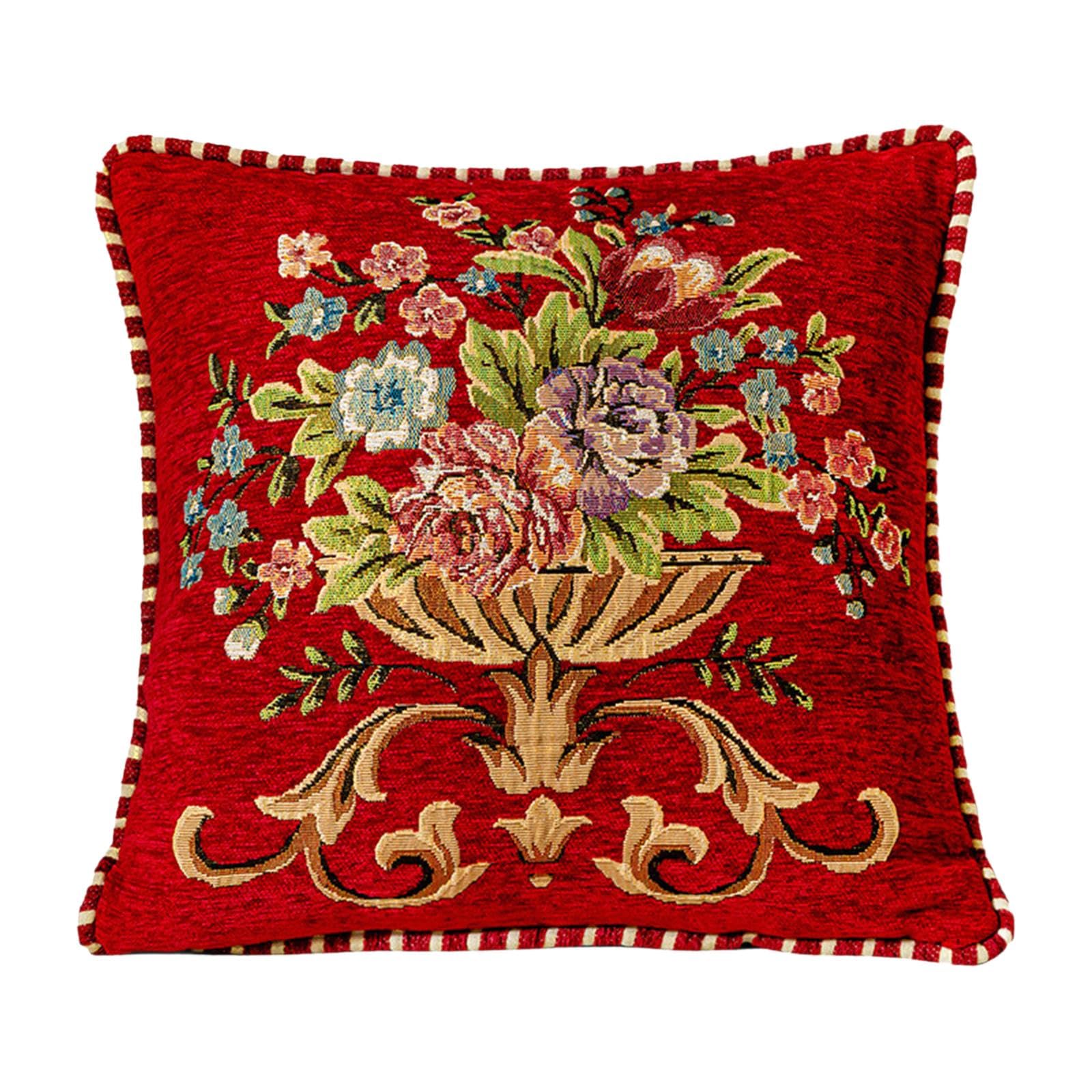 CALANDIS® 48x48cm Machine Washable Decorative Pillow Cover for Home Office Accessories Red | Pillows | Home Dacor-image-38