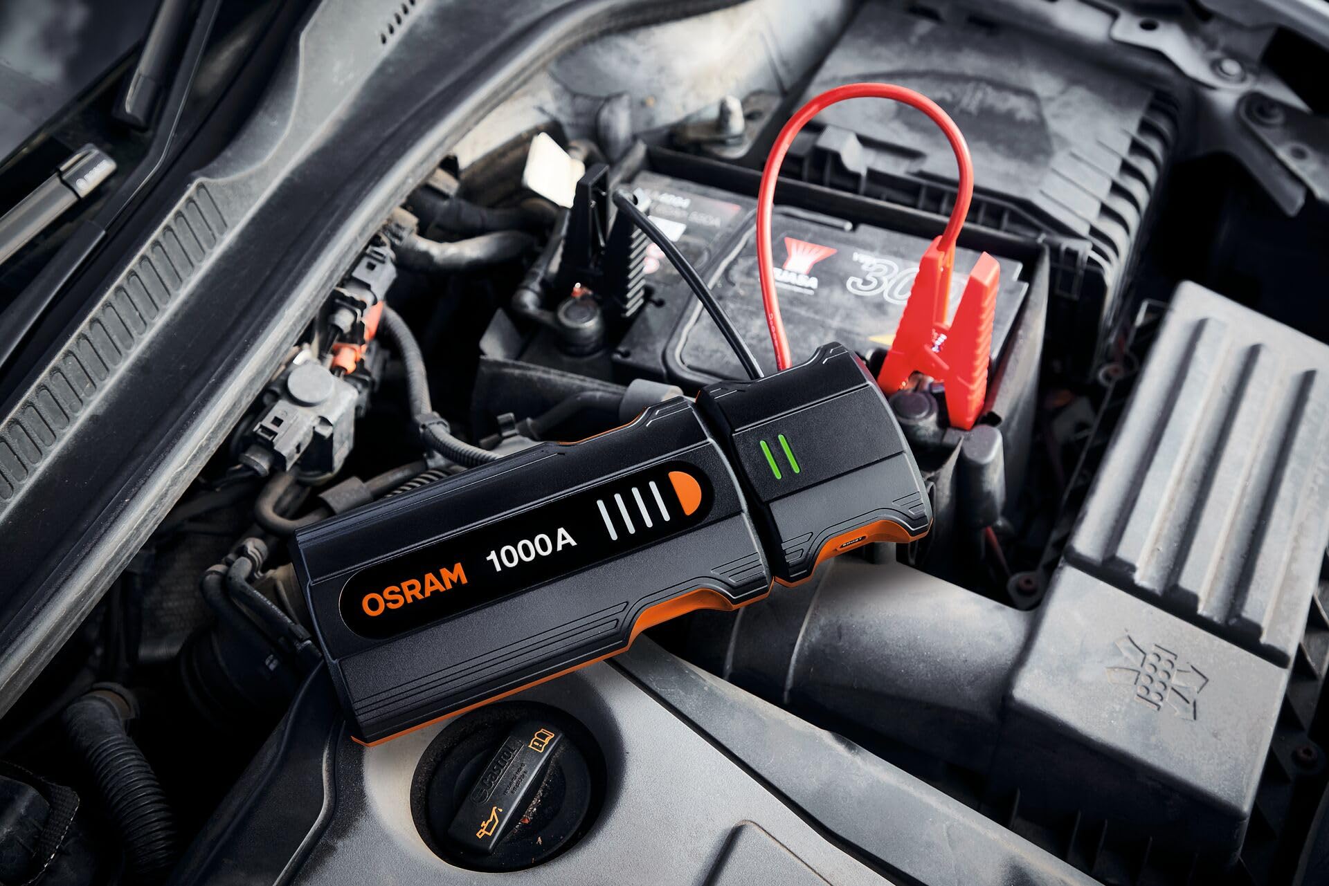 OSRAM BATTERYjumpstart 1000, Banco de energía de Arranque Auxiliar, arrancador Auxiliar de Litio, para vehículos de 12 V con Motores de Gasolina de hasta 5,0 L y diésel de 2,0 L