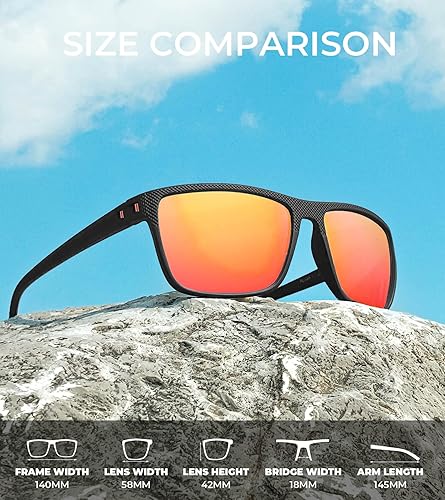Miniatura 156 de Kaliyadi - Lentes de sol polarizados para hombre, ligeros, con protección ultravioleta, para conducir, pescar y jugar golf