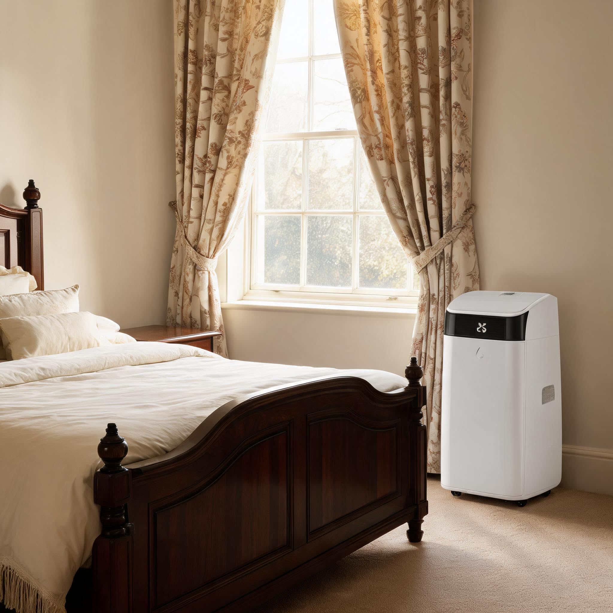 GarveeMore 10000 BTU Portable Air Conditioner, 3-in-1 Mobile Air Con Unit with Dehumidifier & Fan, Energy Class A+, Quiet AC for Home Office & Bedroom, Window Kit & Remote Control Included