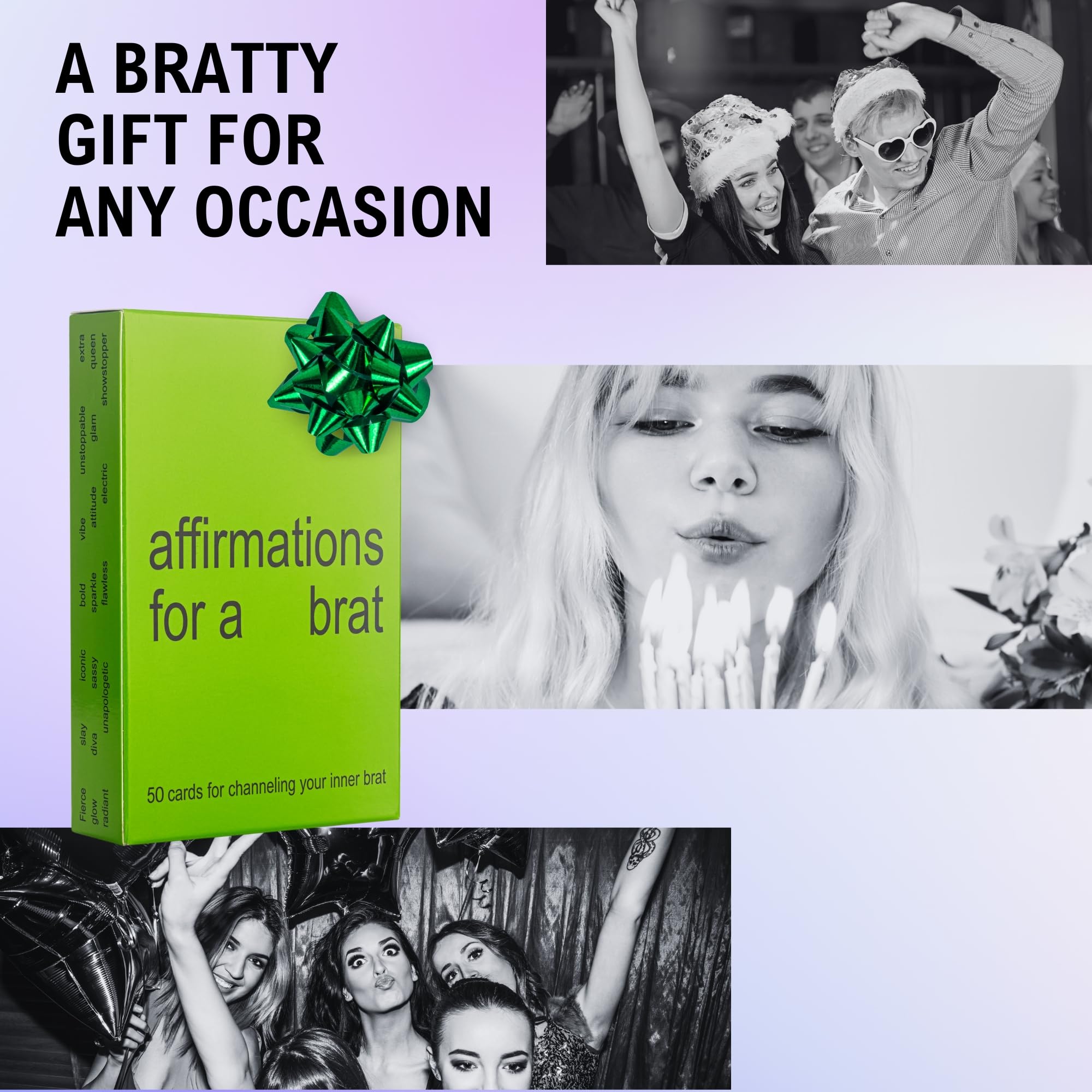 Afirmaciones para un mocoso – 50 tarjetas de afirmación atrevidas para autoestima y confianza – divertida idea de regalo para el bienestar mental y el alivio del estrés – Regalos de Navidad para