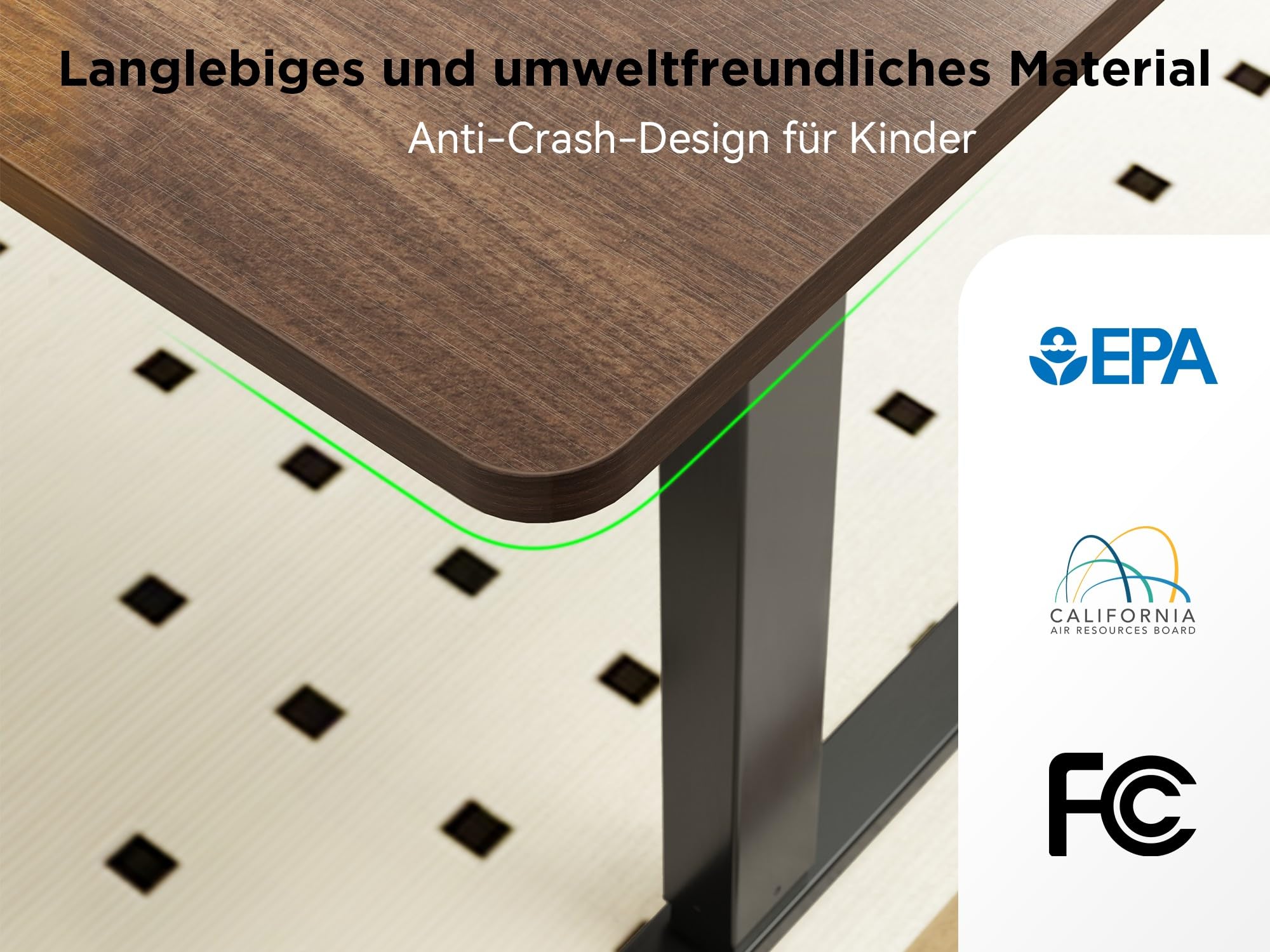 WALKINGDESK Höhenverstellbarer Eckschreibtisch 190 x 150 cm | Elektrischer L-förmiger Schreibtisch, 4 Speicherpositionen, Kabelmanagement, Computertisch für Homeoffice Gaming, Schwarznuss