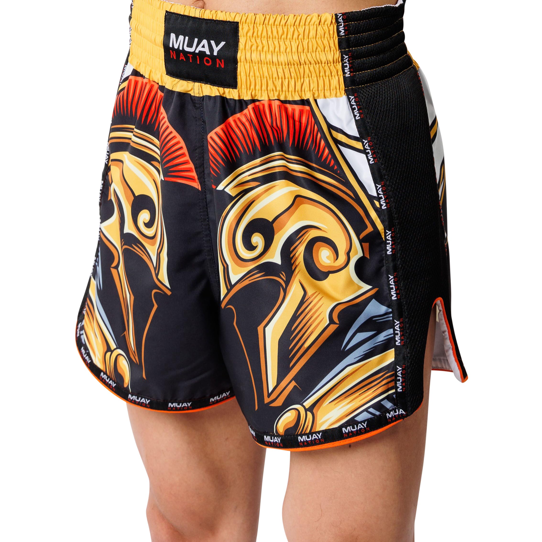 Pantalones cortos de Muay Thai para hombre y mujer, corte delgado, para artes marciales mixtas, entrenamiento, kickboxing, artes marciales