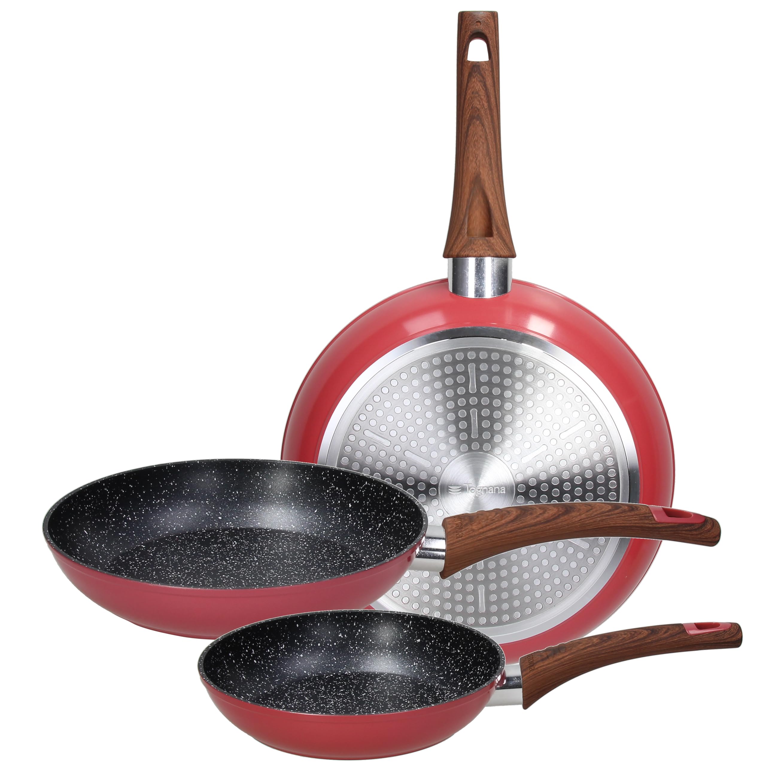Poêles Tognana Rose Salt en aluminium avec revêtement antiadhésif durable