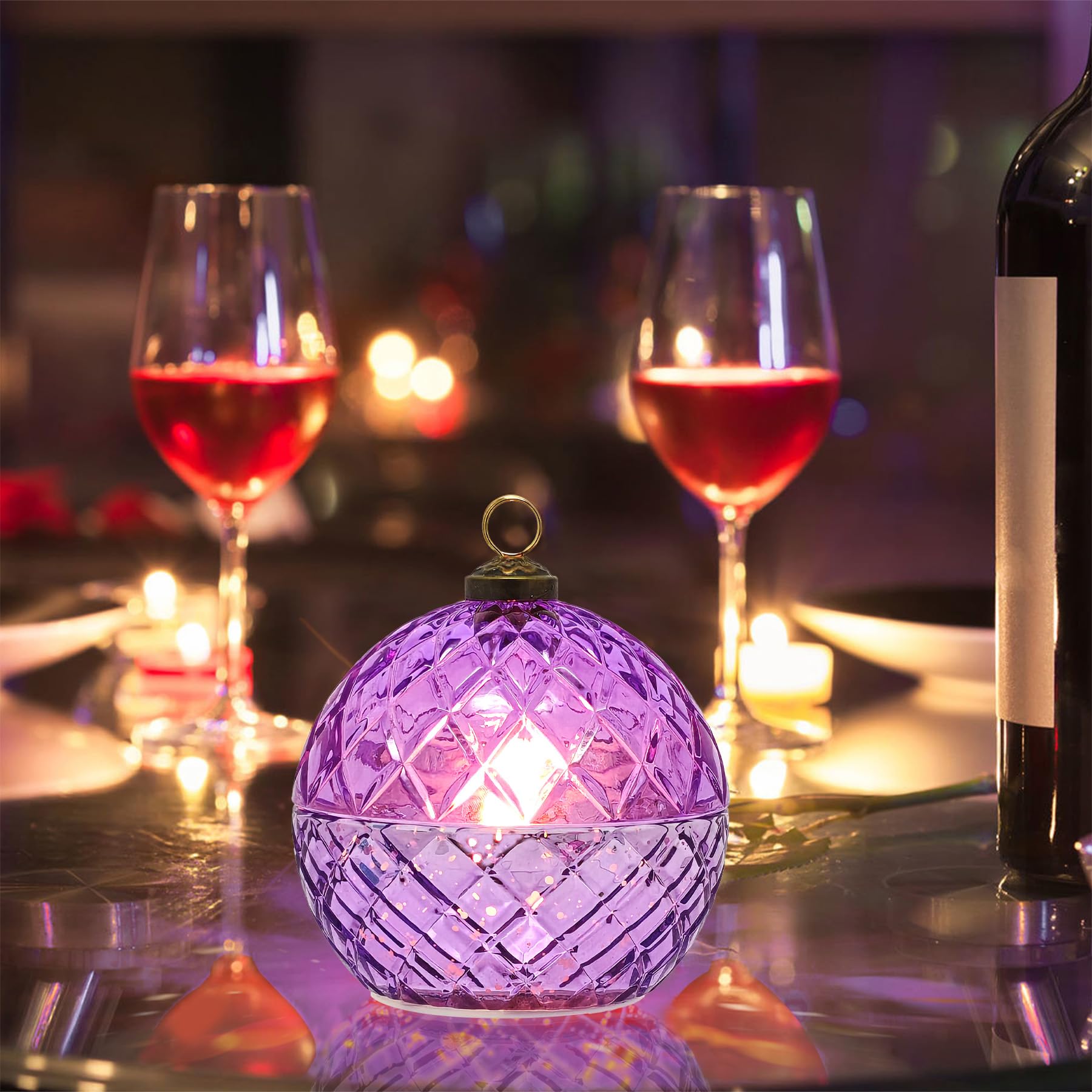 Candele LED senza fiamma in vetro a batteria, luci tremolanti per Halloween, Natale, decorazione della casa, perfette come regalo di compleanno per moglie, fidanzata, regalo di anniversario e