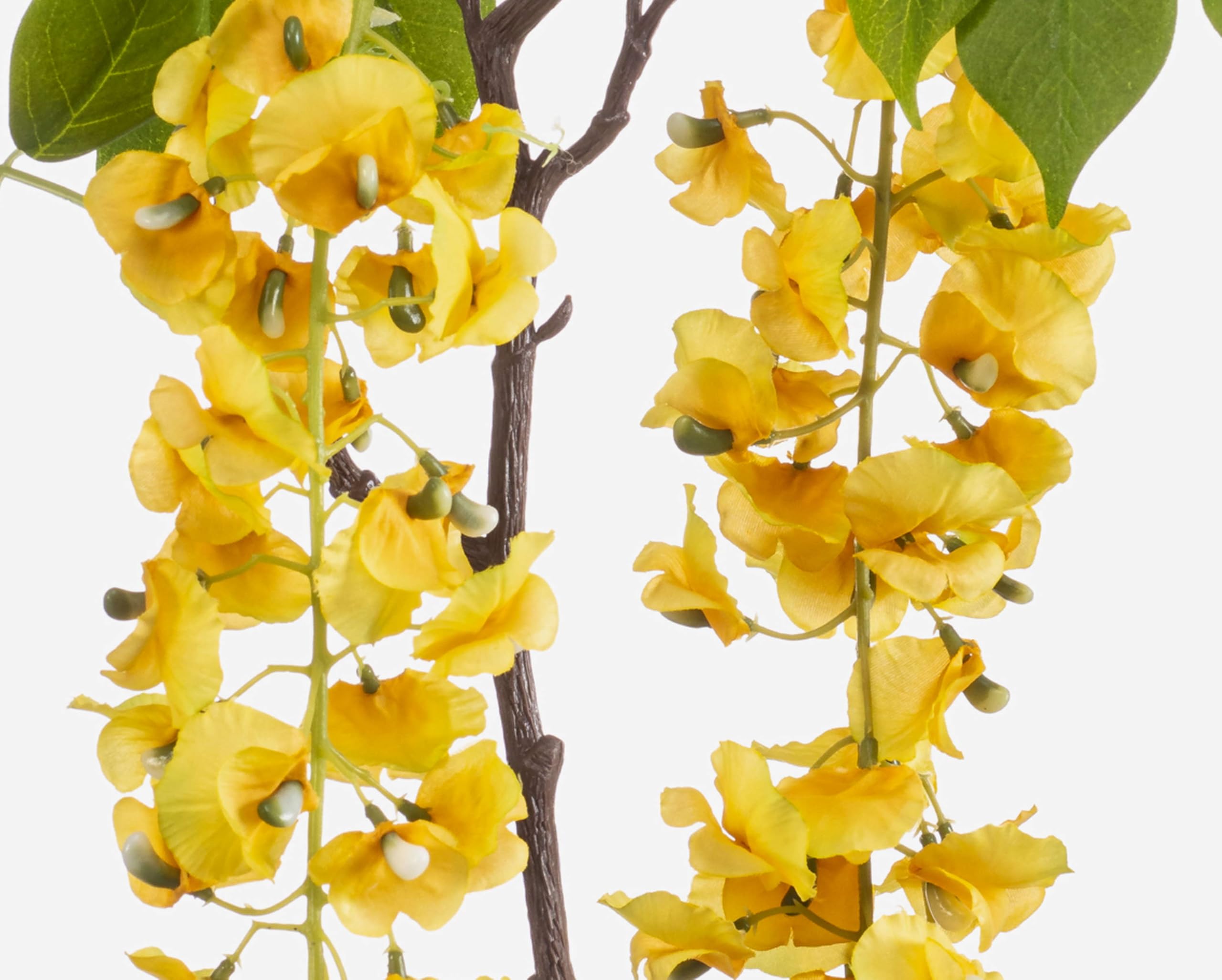 artplants.de Künstlicher Zweig Blauregen NISSRINE mit Blüten, gelb, 145cm | Kunstblumen Blauregenzweig