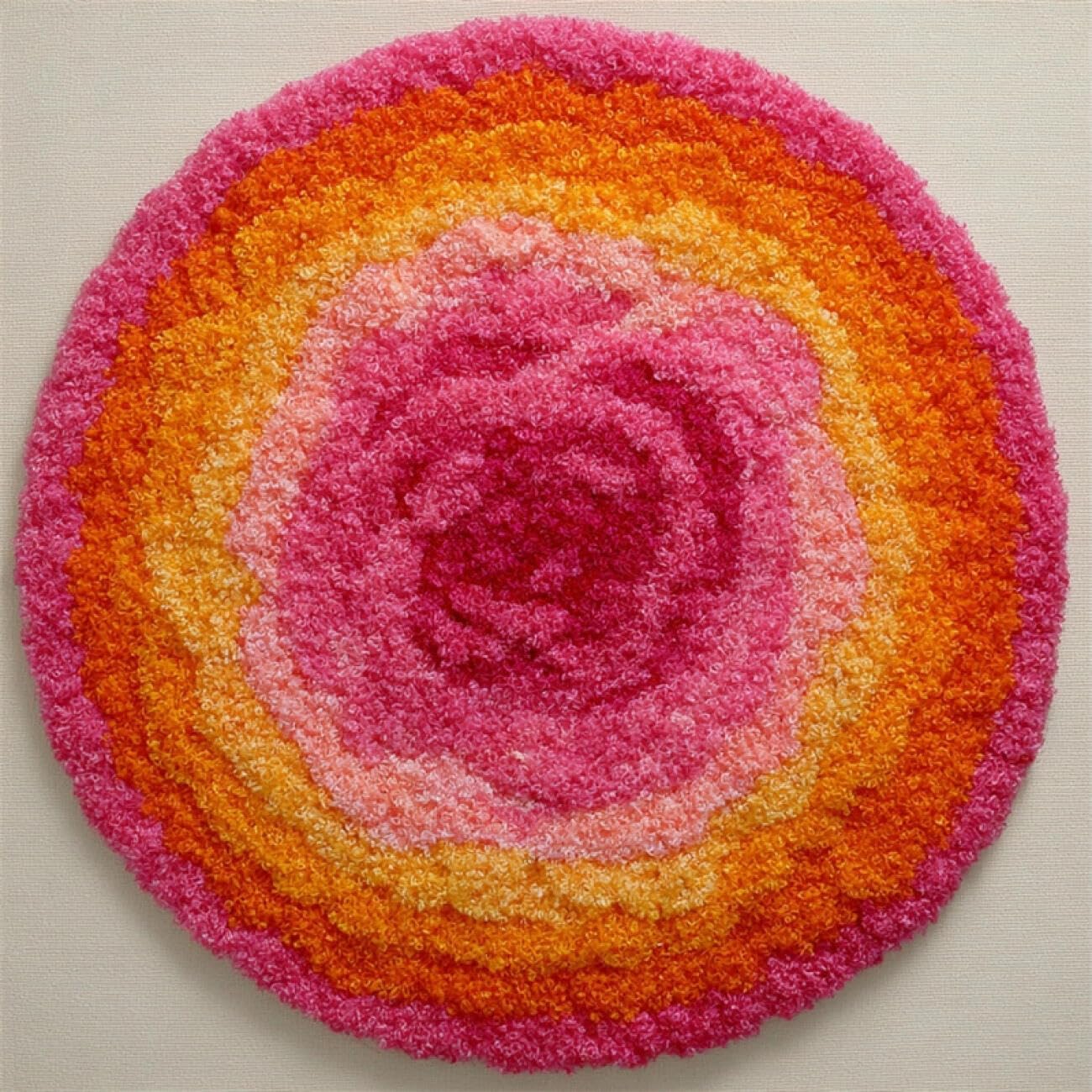Kitquiver Latch Hook Carpet Kits Colorful Roses 60x60cm