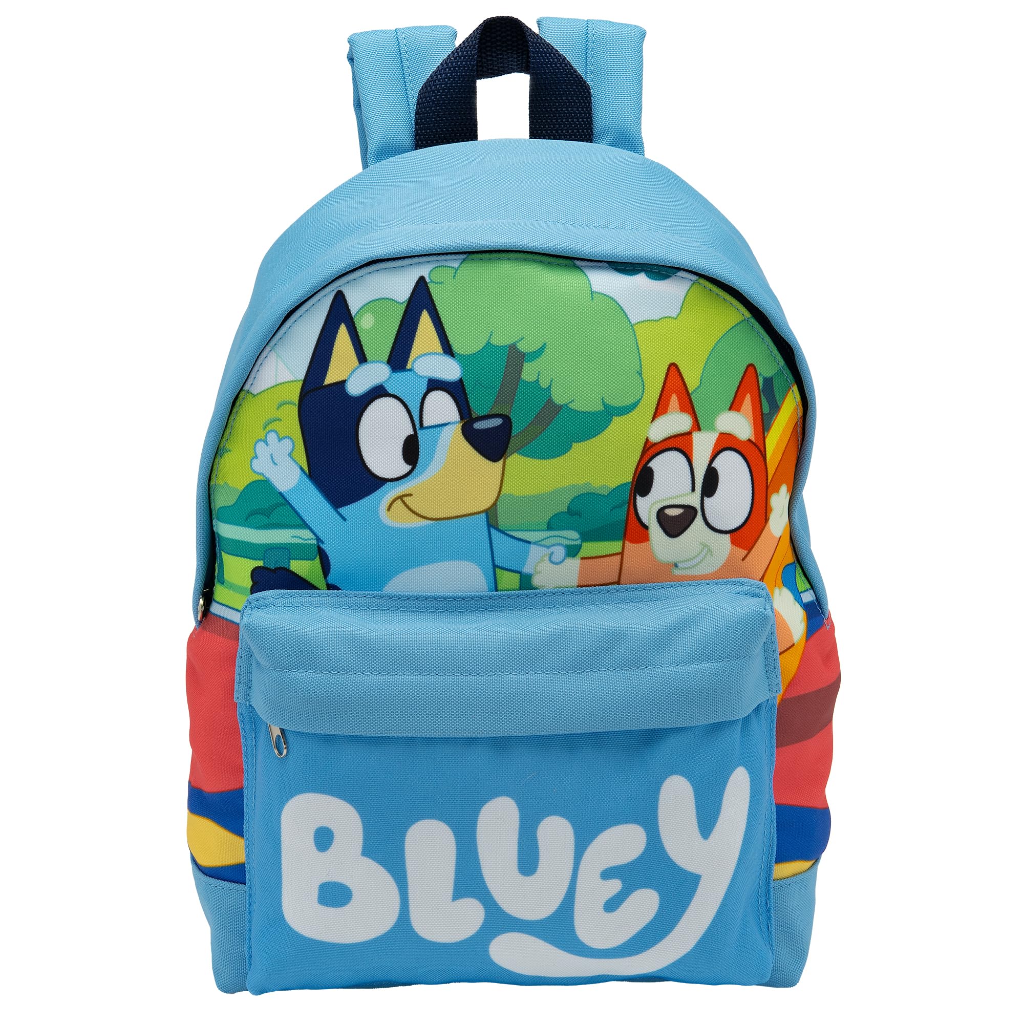 Bluey Boys Blue Y & Bingo Backpack Kids School Bag With Front Pocket Childrens & Girls Nursery Rucksack