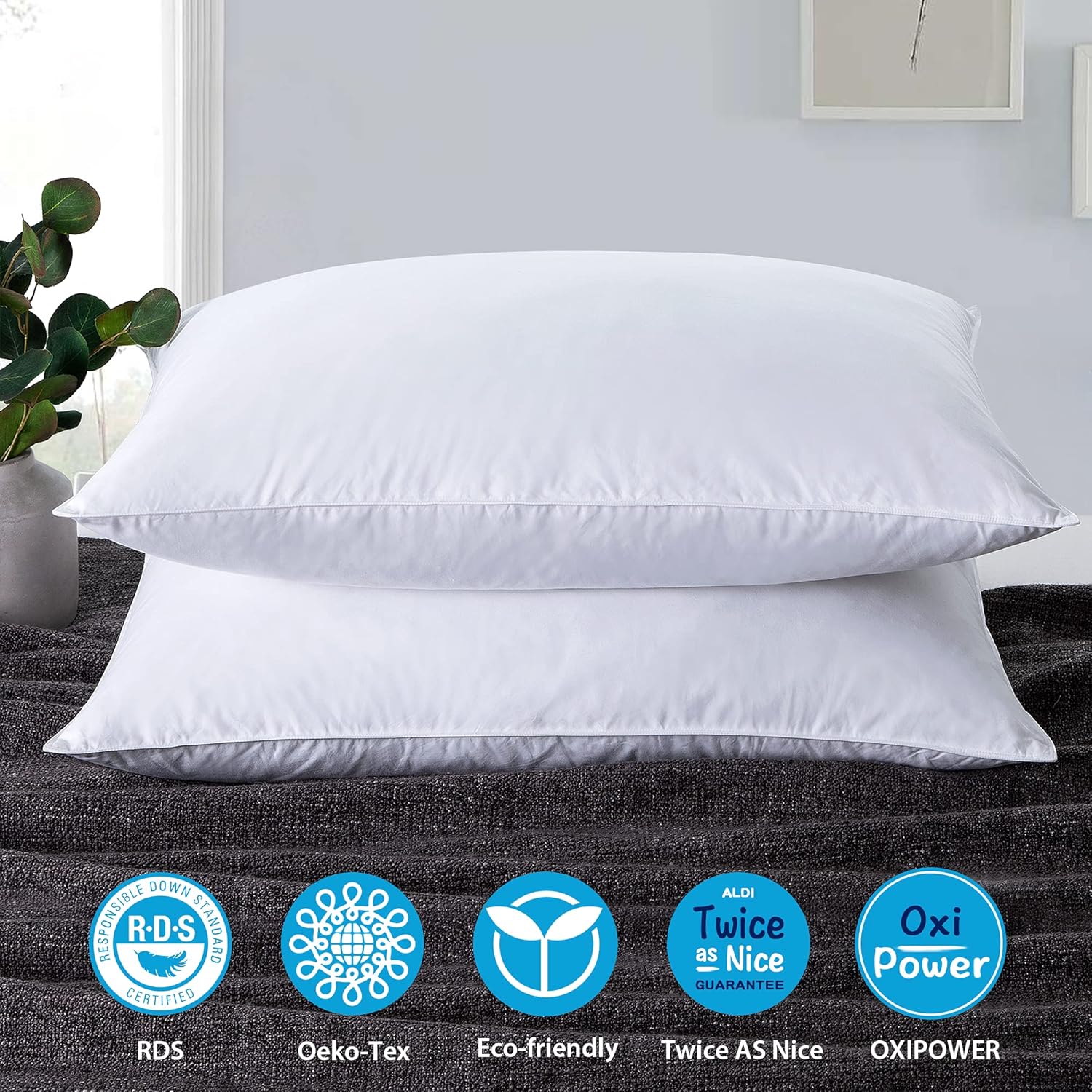 aldi duck feather pillows