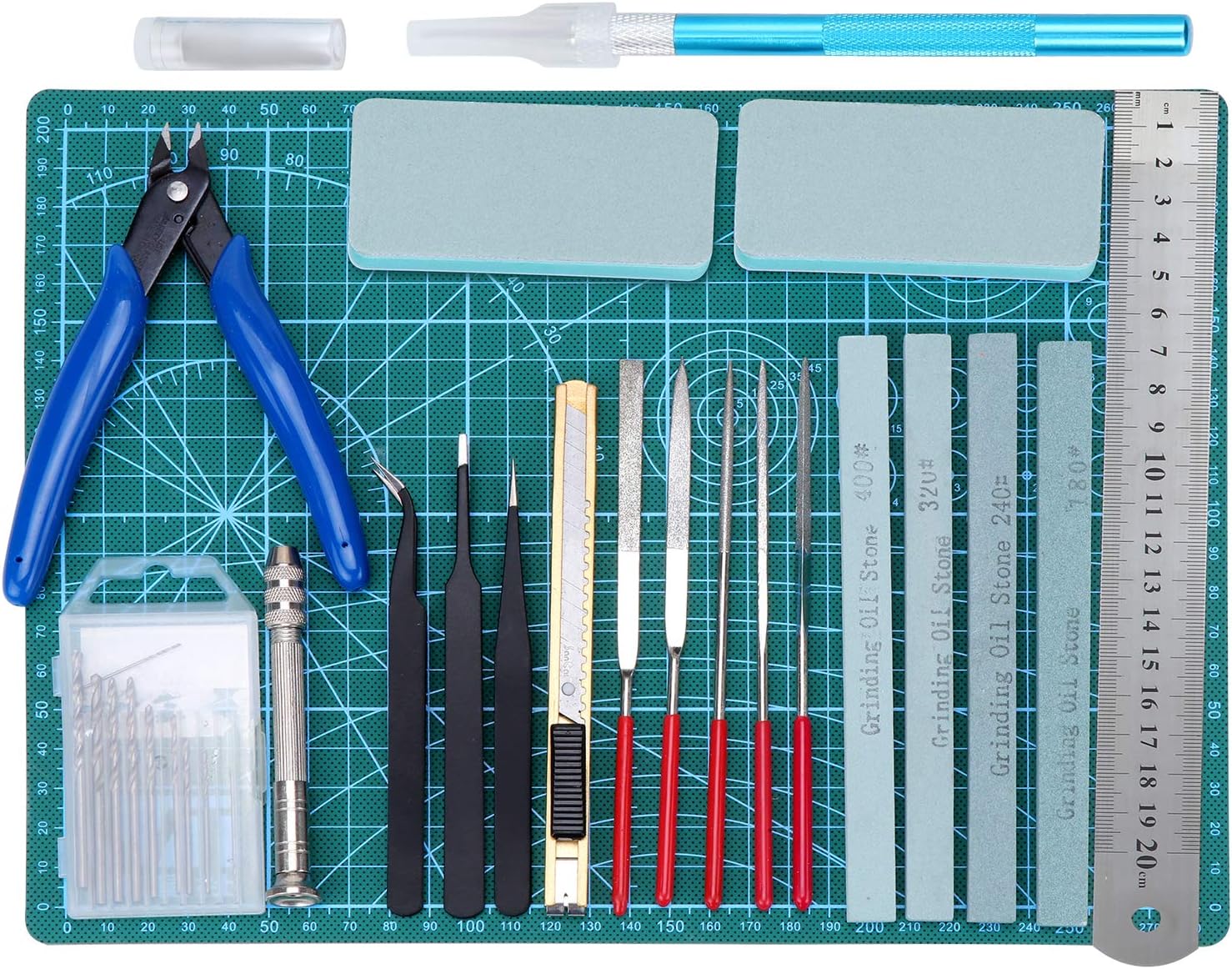 Coffret Outillage Humbrol Pour Maquettiste - 10 Pièces Dont Pince, Cutter, Limes Et Perceuse