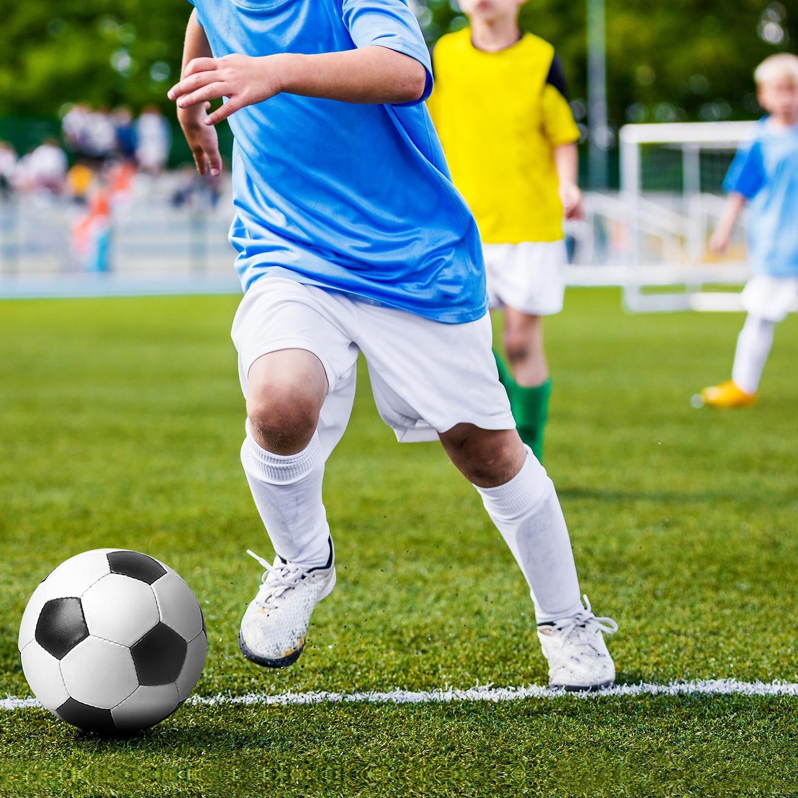 3 Paare Stutzen Kinder Fußball,Unisex,Sportsocken,Fußball Sleeves,Elastische Atmungsaktive Stutzen,Schienbeinschoner Halterung Socken Fussball,für Anfänger und Jugendliche