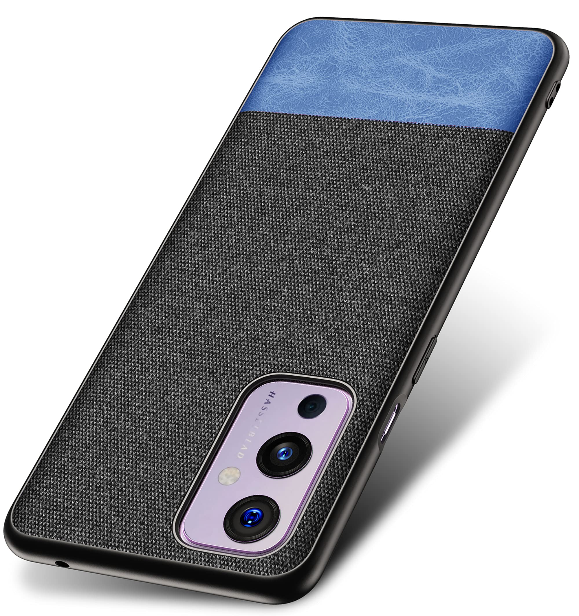 Kapa Soft Fabric & Leather Hybrid Protective Case Cover for OnePlus 9 / One Plus 9 (Black,Blue) (B08V8RZ8WV) Amazon Price History, Amazon Price Tracker