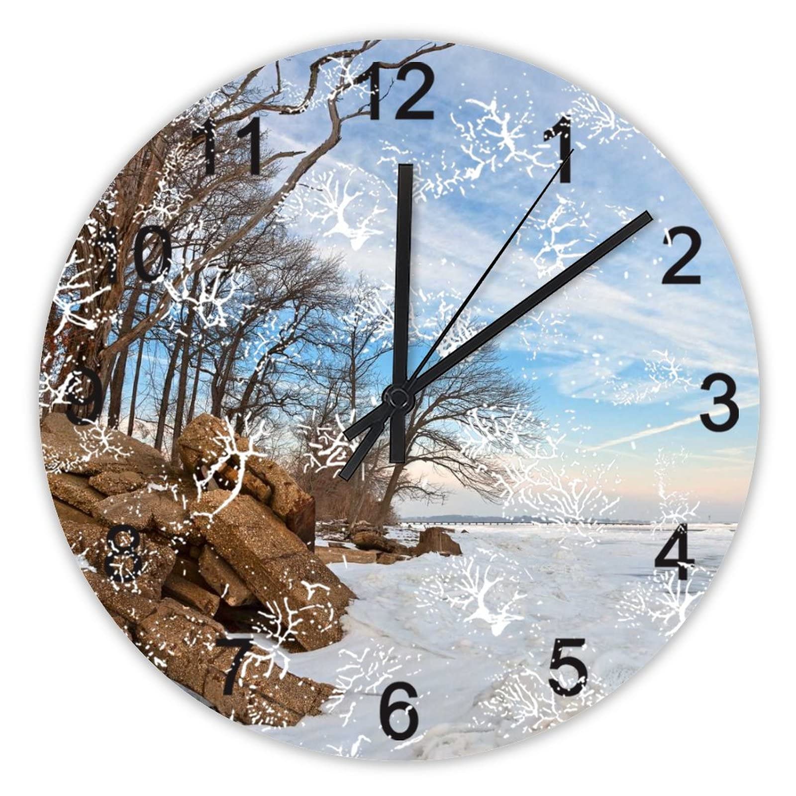 Horloge murale silencieuse décoration d'intérieur fonctionnant à piles