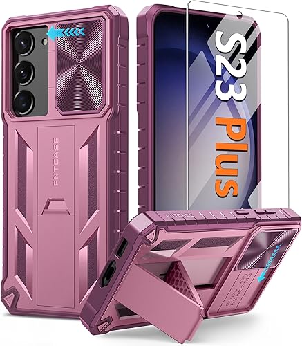 Miniatura 10 de FNTCASE Funda para Samsung Galaxy S23-Plus funda protectora de grado militar a prueba de golpes con soporte y carcasa de TPU resistente con textura