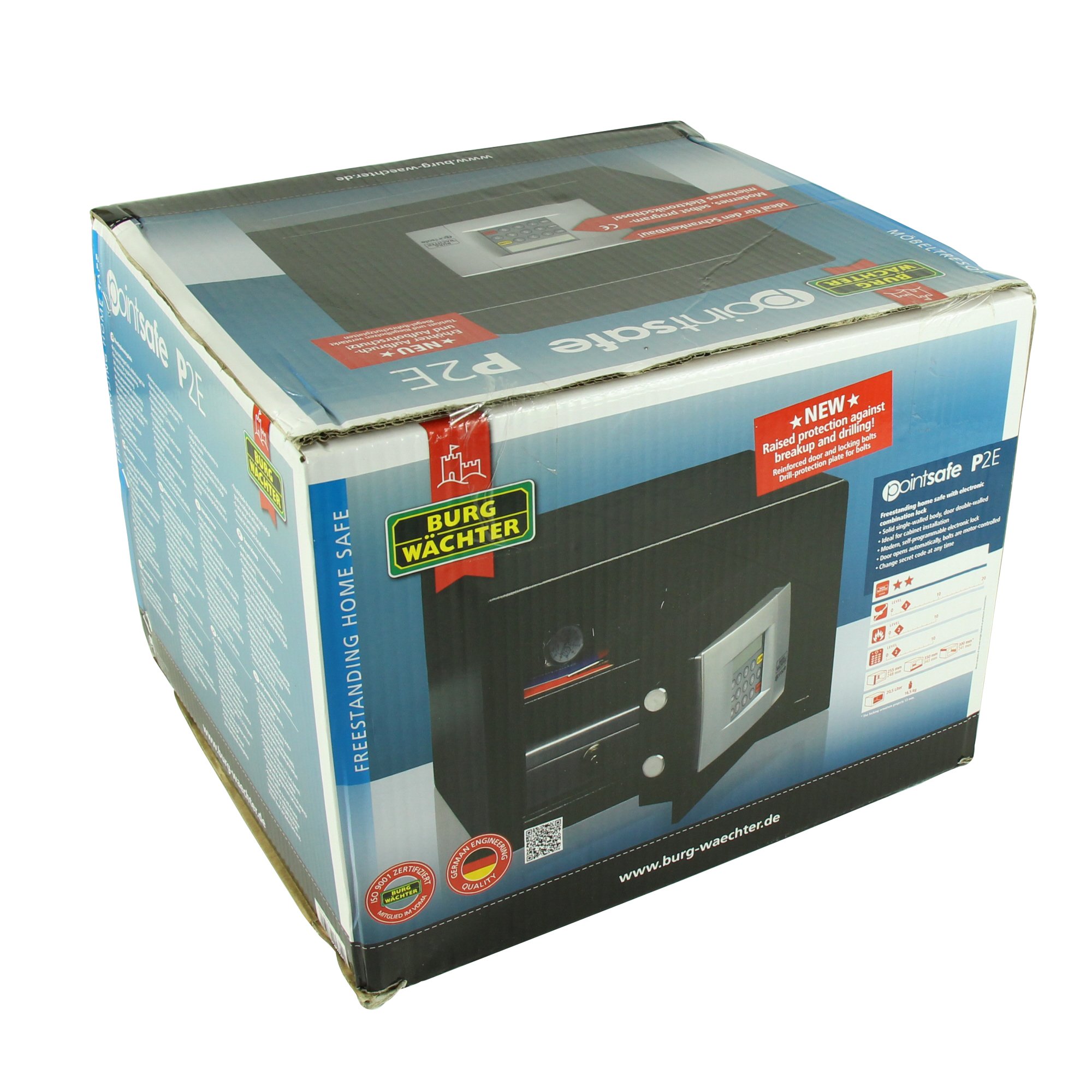 BURG-WÄCHTER Sejf meblowy z elektronicznym zamkiem szyfrowym, Point-Safe, 20,5 l, 14,5 kg, P 2 E, Czarny