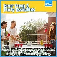 Vista 5 de D-Xam Multi Color or White Ping Pong Balls Table Tennis Ball for Games Arts Pack of 50, 30 & More, 40mm Pong Balls Party Pets School Activities