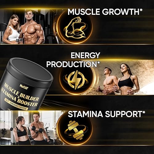 Miniatura 3 de Suplemento de constructor muscular con monohidrato de creatina, 500 mg de raíz de Tongkat Ali de 3000 mg y más, apoya la fuerza, la resistencia y la