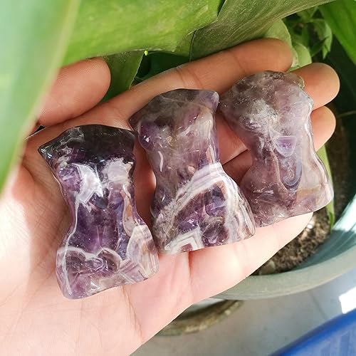 Vista 14 de Figura de cristal curativo de ágata india, escultura de figura femenina, 2 pulgadas, tallado, piedra de palmera, decoración de oficina Ágata