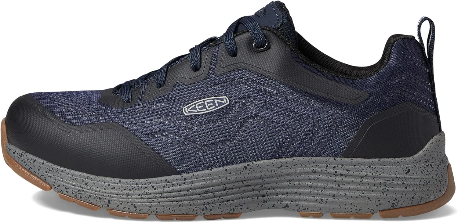 KEEN Utility Men's Sparta 2 Low Height Alloy Toe Industrial Work Shoes, Sky Captain/Vapor, 8.5