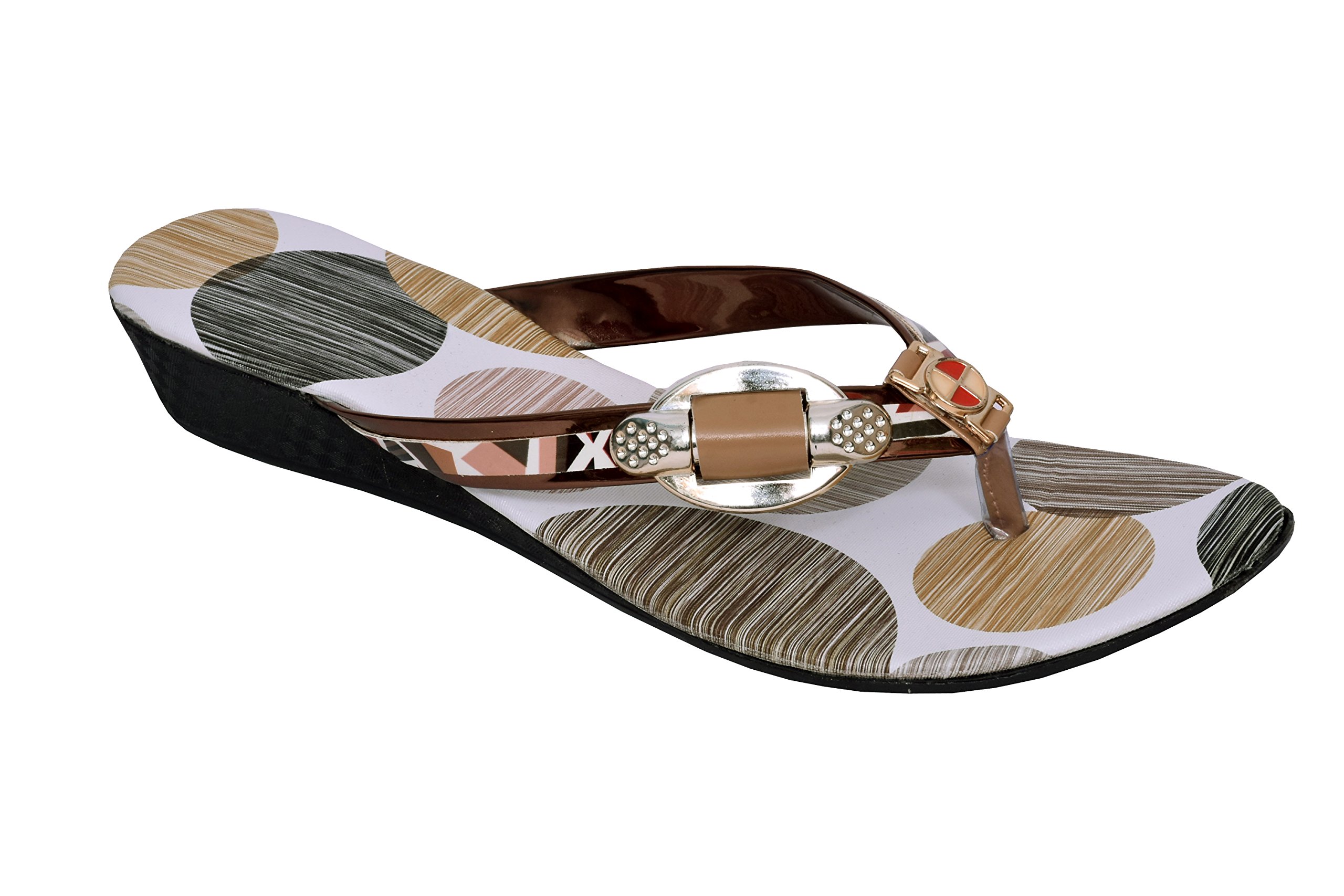 GIGANTIC PM Traders Multicolor Women Slippers and Flip Flops Women Chappal Flat (4UK - 9UK)