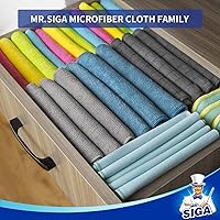 Vista 3 de Mr. Siga, paño para limpieza de microfibra, 24 unidades, tamaño: 12.6 x 12.6 pulgadas