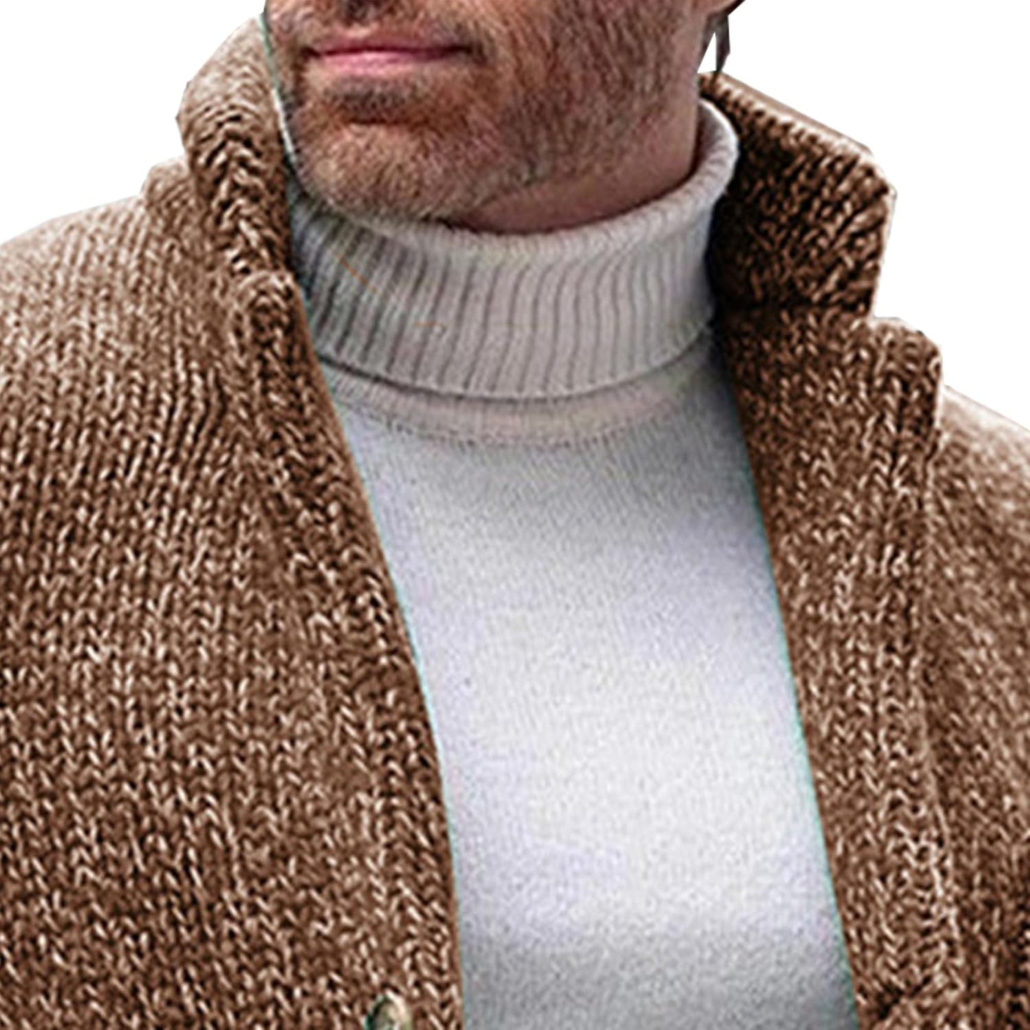 Veste Tricotée Homme Slim Fit – Cardigan Boutonné épais, Style Casual Chaud Pour Automne/hiver