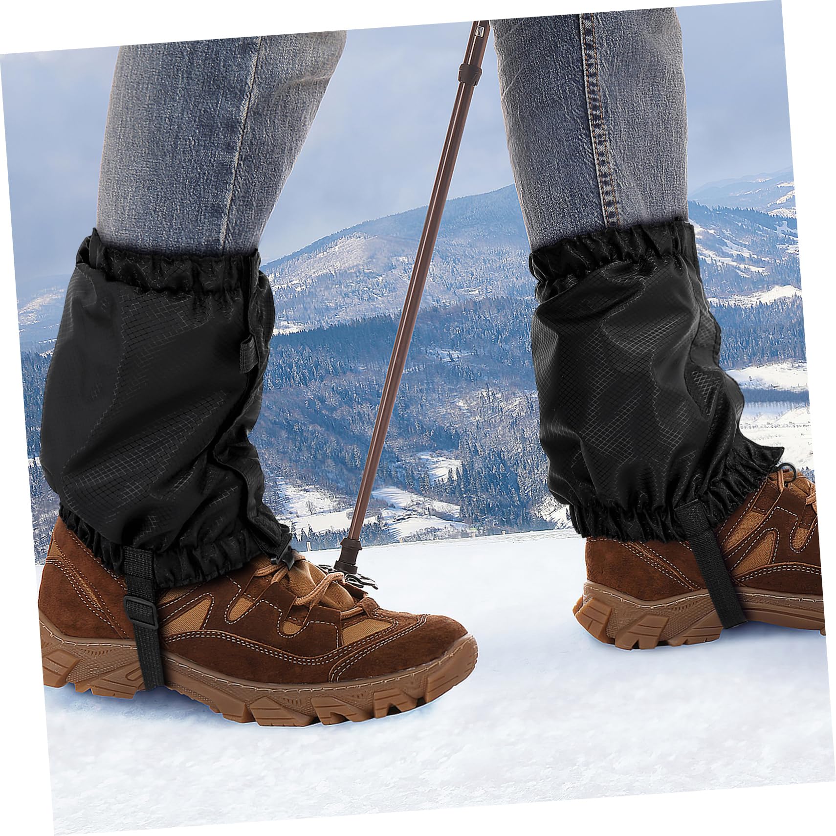 Veemoon Polainas Impermeables para Senderismo De Tela Oxford - Cubiertas De Tobillo para Camping y Actividades Libre - Protección Duradera y Ligera para Zapatos Color