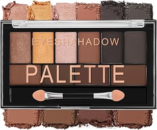 Erinde 10 colours eyeshadow palette, matte and shimmering eyeshadow palette, highly pigmented and long lasting, with eyeshadow brush, easy to dazzle, eye makeup palette