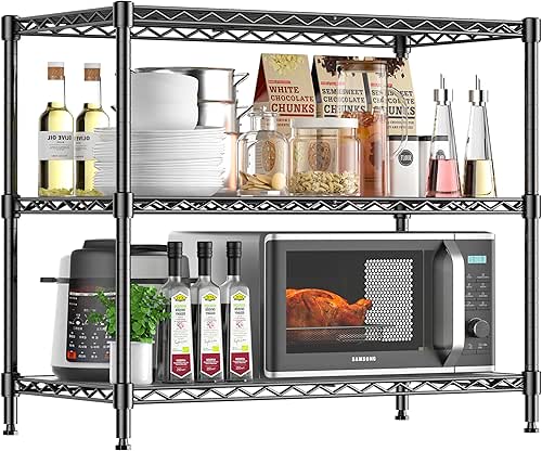 3-Tier Storage Shelves 795LBS Metal Shelving Unit, Adjustable Wire Rack