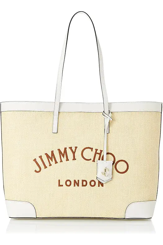 JIMMY CHOO NINE2FIVEEWRAZ0246 Women's Tote Bag, NATURAL/LATTE/DARK TAN
