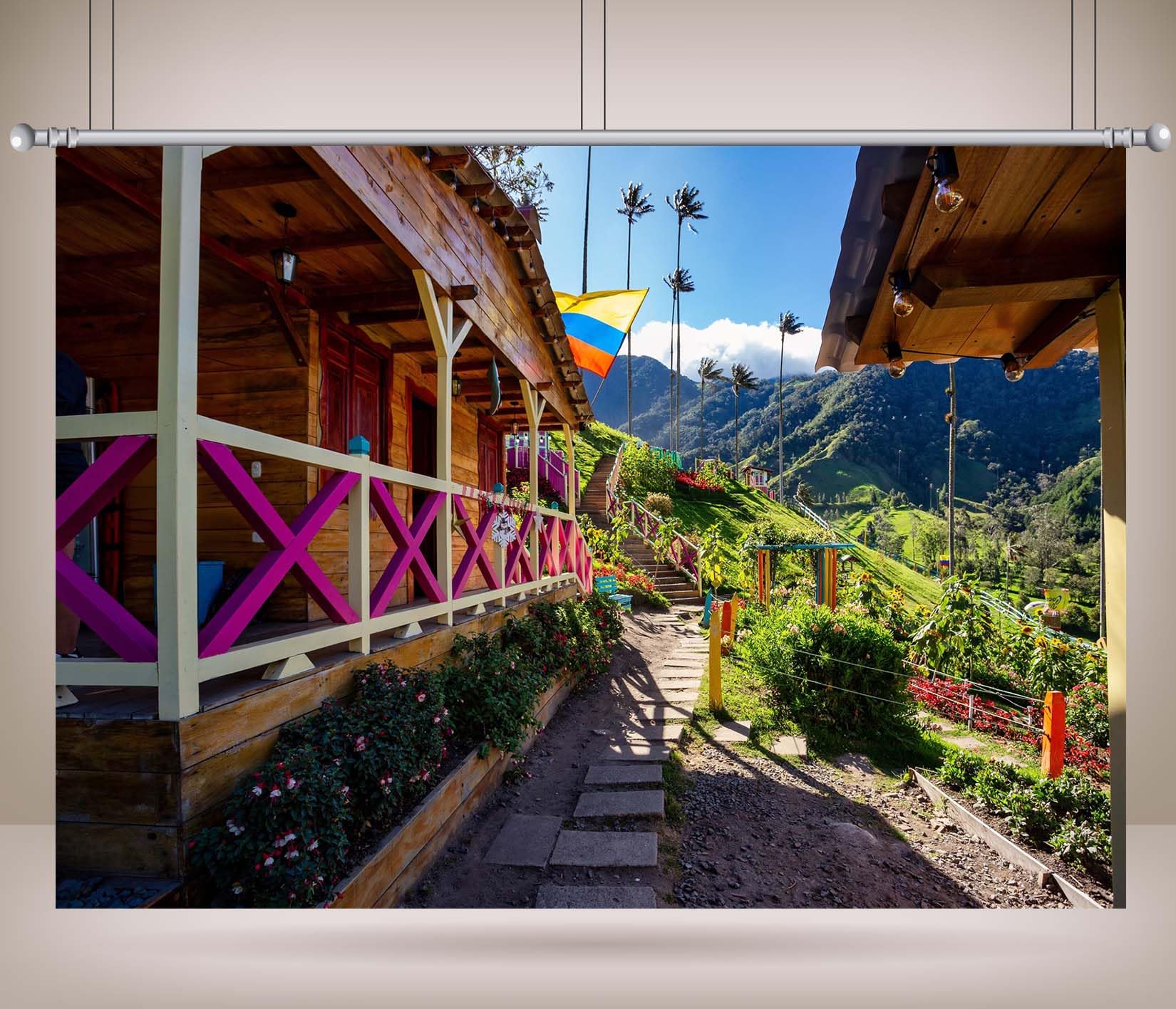 4.5x3m Fondo de Paisaje del Valle de Columbia, montaña, Bosque, Destino de Viaje, Naturaleza, Paisaje, fotografía, telón de Fondo, Viajes al Aire Libre, Retrato, Accesorios para fotomatón