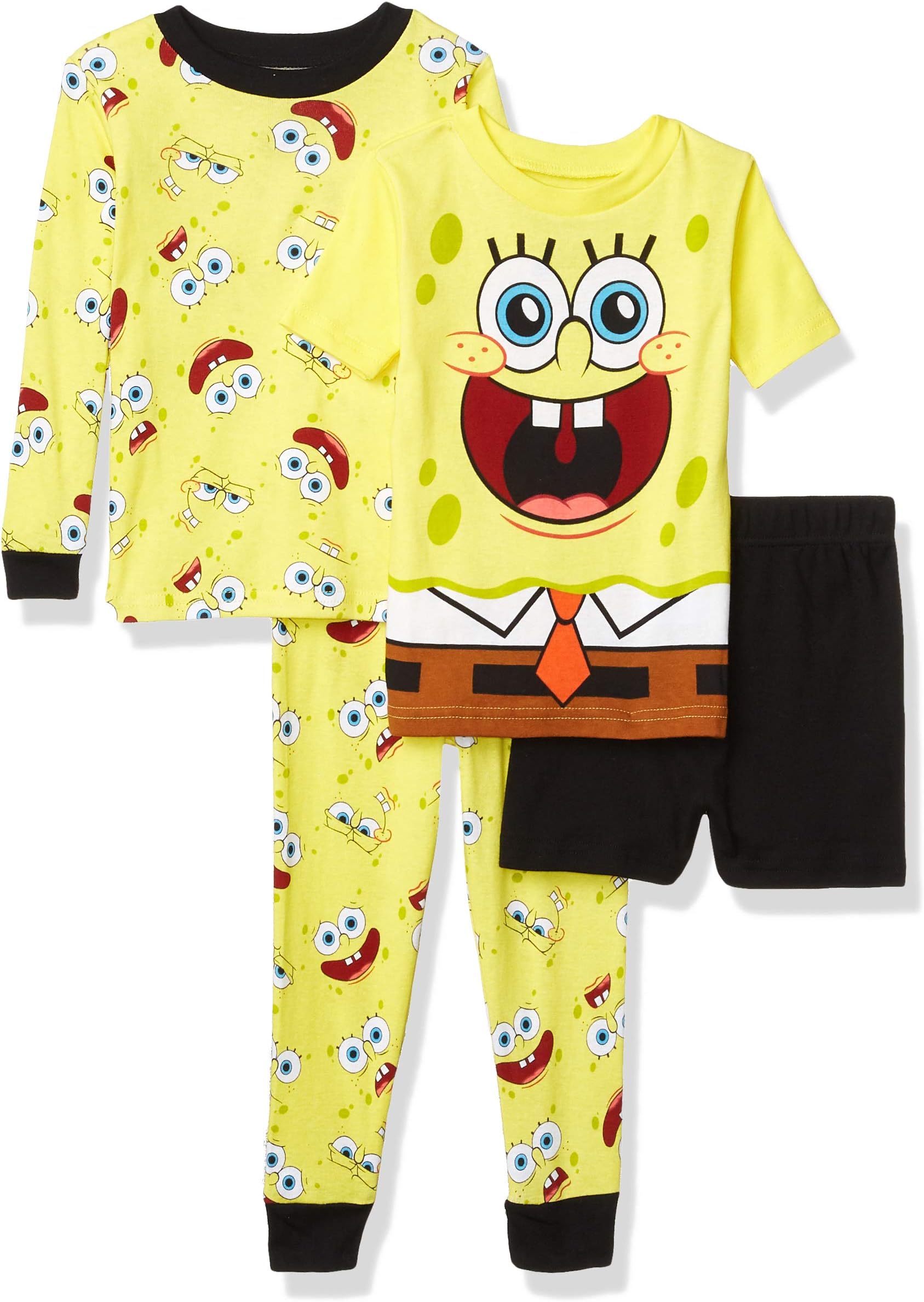 NickelodeonBoys' Spongebob Squarepants 4-Piece Cotton Pajama Set