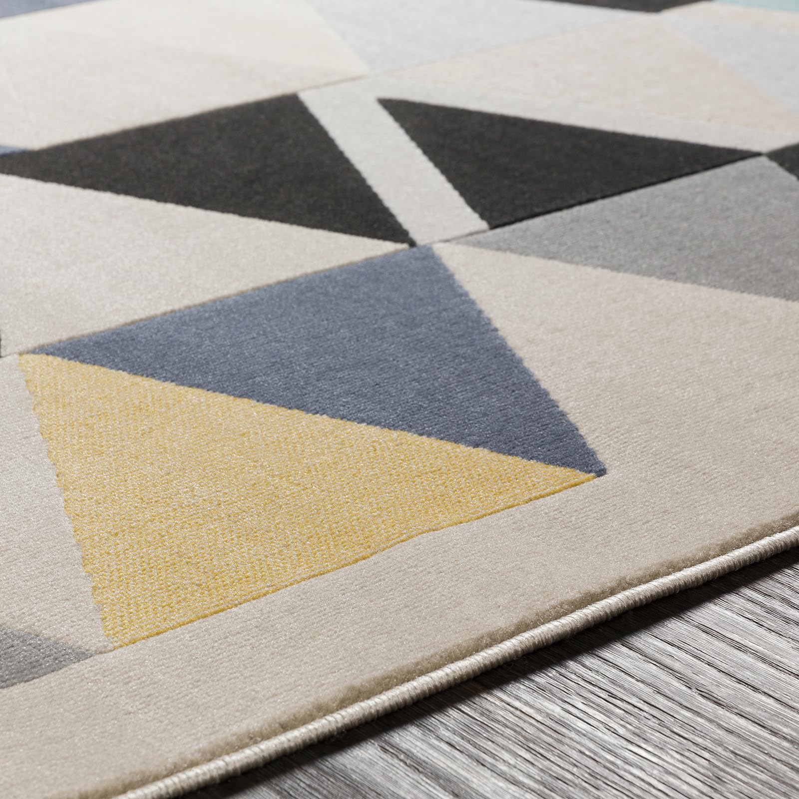 Livabliss Marietta Wohnzimmer Boho, großer Schlafzimmer 120x170 cm - Esszimmer mit geometrischem Muster, Skandinavischer Wohnzimmer Modern in Beige, Gelb, Blau