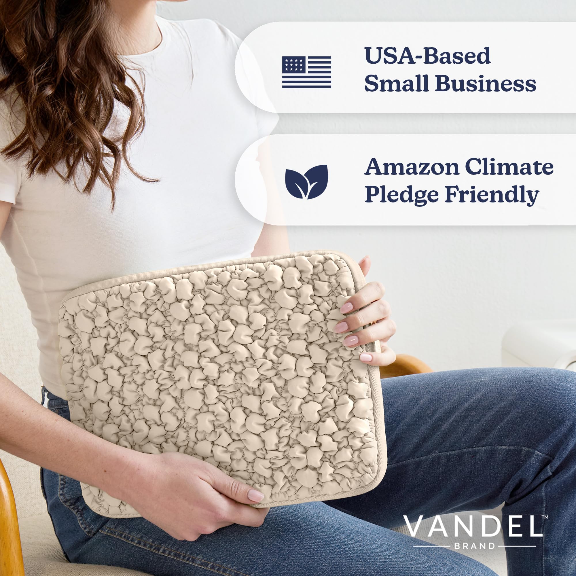 Vandel Puffy Laptop-Hülle 13-14 Zoll – Wasserdichter Schutzsleeve Mit Magnetverschluss