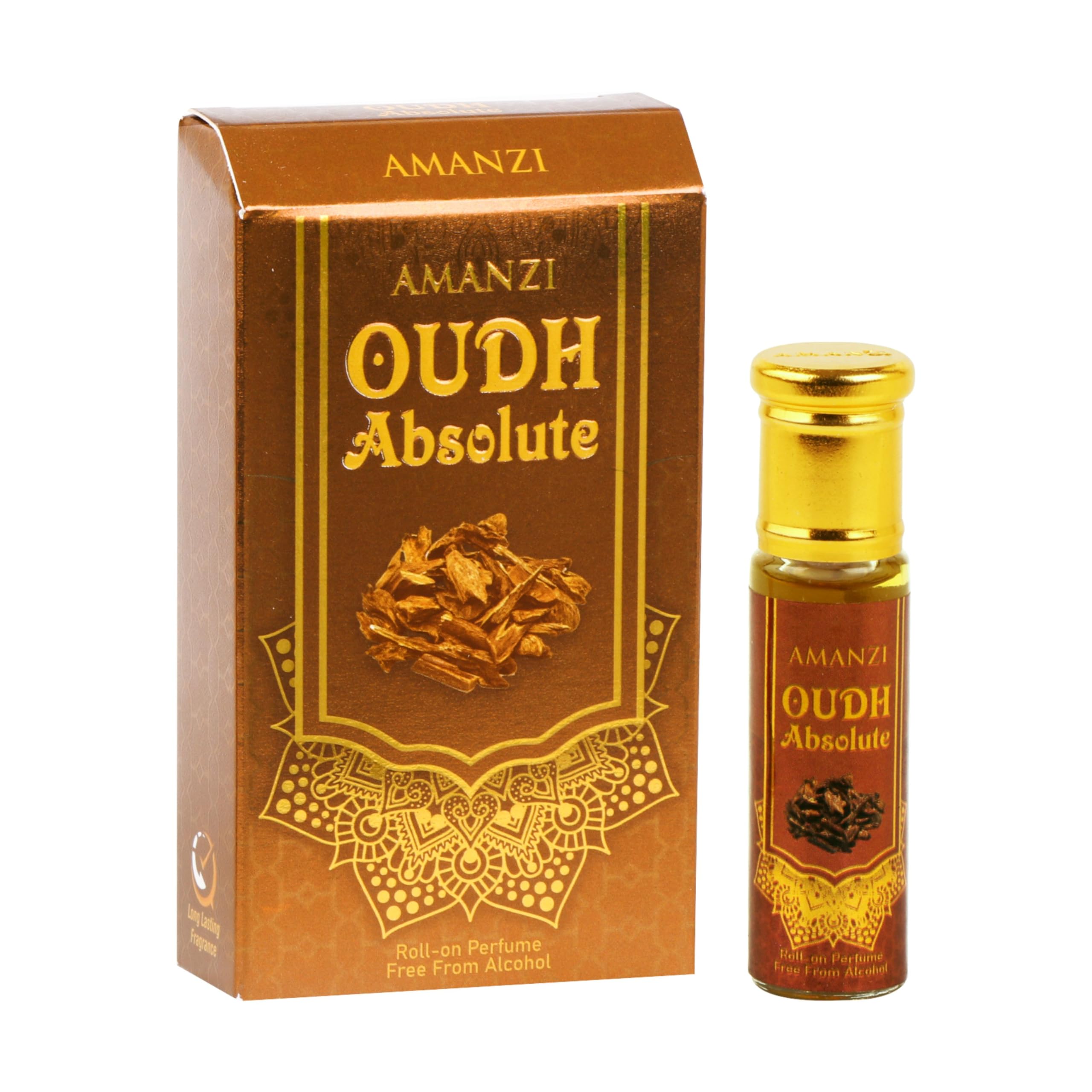AMANZI – Oudh Absolute - Attar - Long lasting Roll on Fragrance Oil Alcohol free – For Men and Women – 6ml