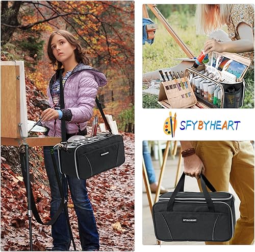 Miniatura 6 de Almacenamiento de pintura acrílica, organizador y almacenamiento de pintura, organizador de suministros de arte, bolsas de arte, almacenamiento de