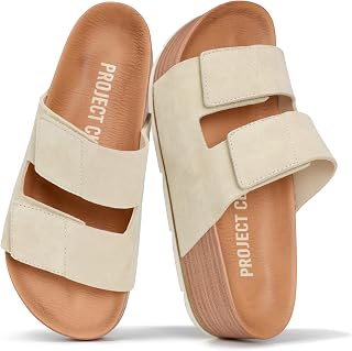 Project Cloud 100% Genuine Leather Platform Sandals Women Footwear-Beach Essentials Summer Wedges with Plush and Soft Inso... Price In India