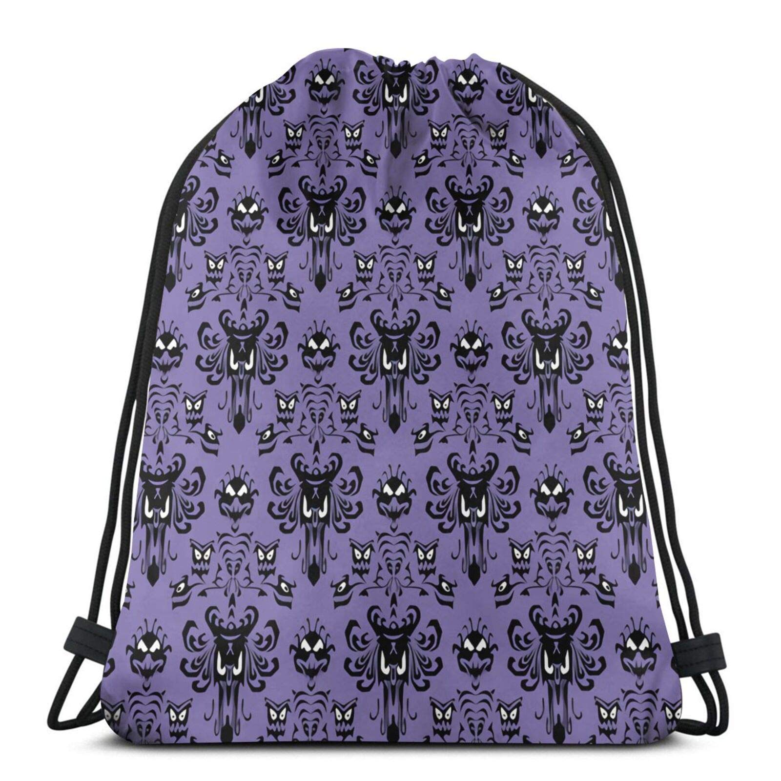 Haunted Mansion Drawstring Backpack Bag Waterproof Gym Sackpack String Bag Lightweight Sport Yoga School Backpack For Men Women Girls Boys
