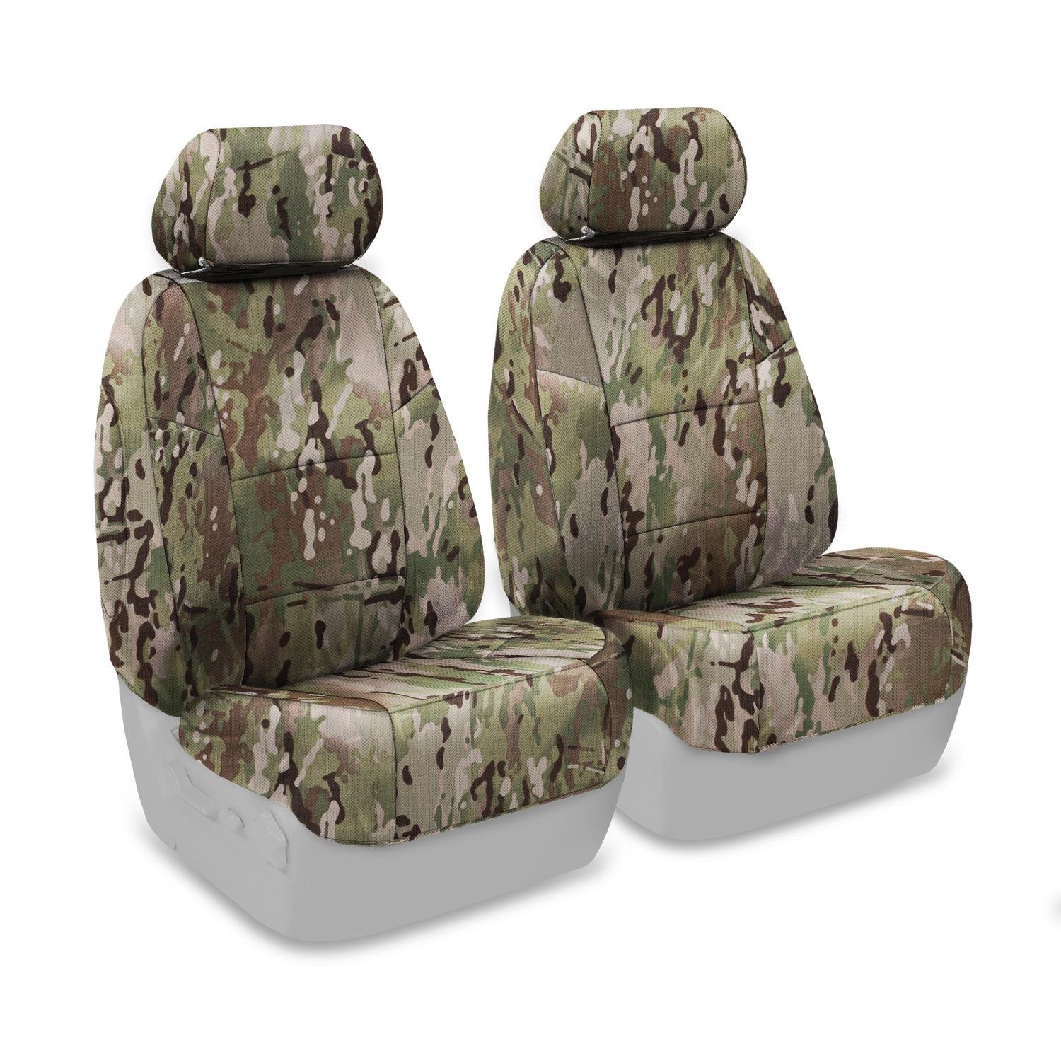 Coverking Custom Fit Front 50/50 Bucket Seat Cover for Select Hyundai Azera Models - Cordura Ballistic (MultiCam)