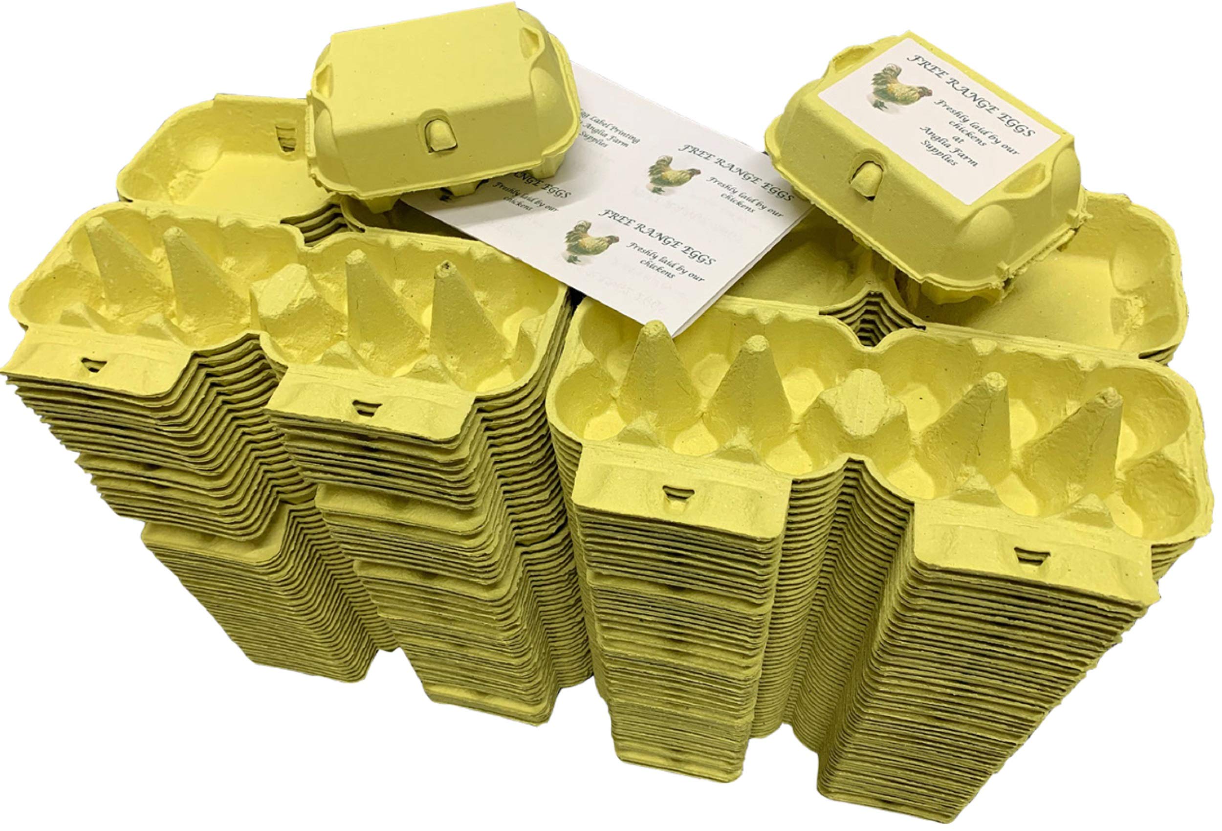 Buy Anglia Farm Supplies Effect 6 Marne Yellow Egg Boxes fibre half