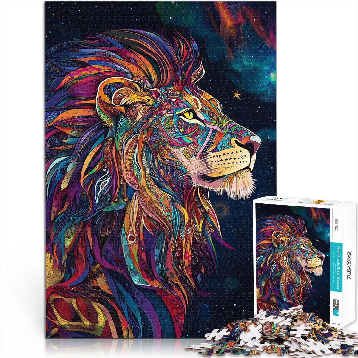 1000 Pieces Puzzles for Adults holy lion learning educational 38x52cm Every Piece is Unique - Challenging Family Fun Game Suitable for and 14