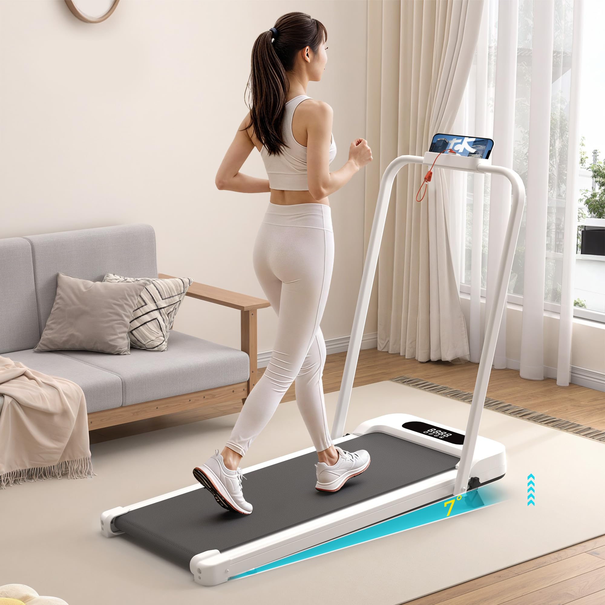 ルームランナー  ウォーキングマシン  電動 静音 軽量 有酸素運動 室内運動 12個のプログラムモード 組み立て不要 薄型 省スペース Amazon | LEADHIGH ルームランナー 家庭用 ランニングマシン