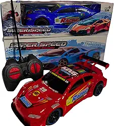 Carrinho de Controle Remoto Super Speed Recarregável – Brinquedo Infantil (Cores Variadas) (Vermelho)