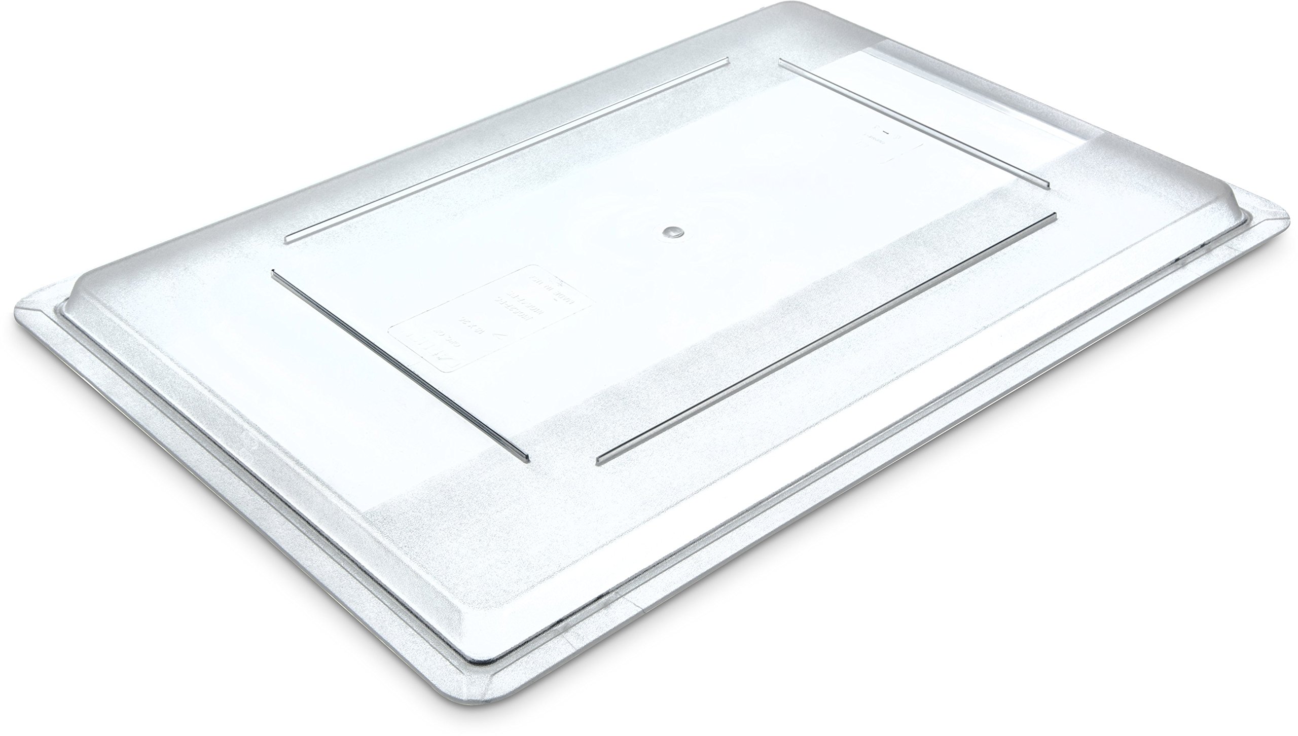 Carlisle Contenedores de almacenamiento apilables transparentes, policarbonato, transparente, 26" x 18" Lid