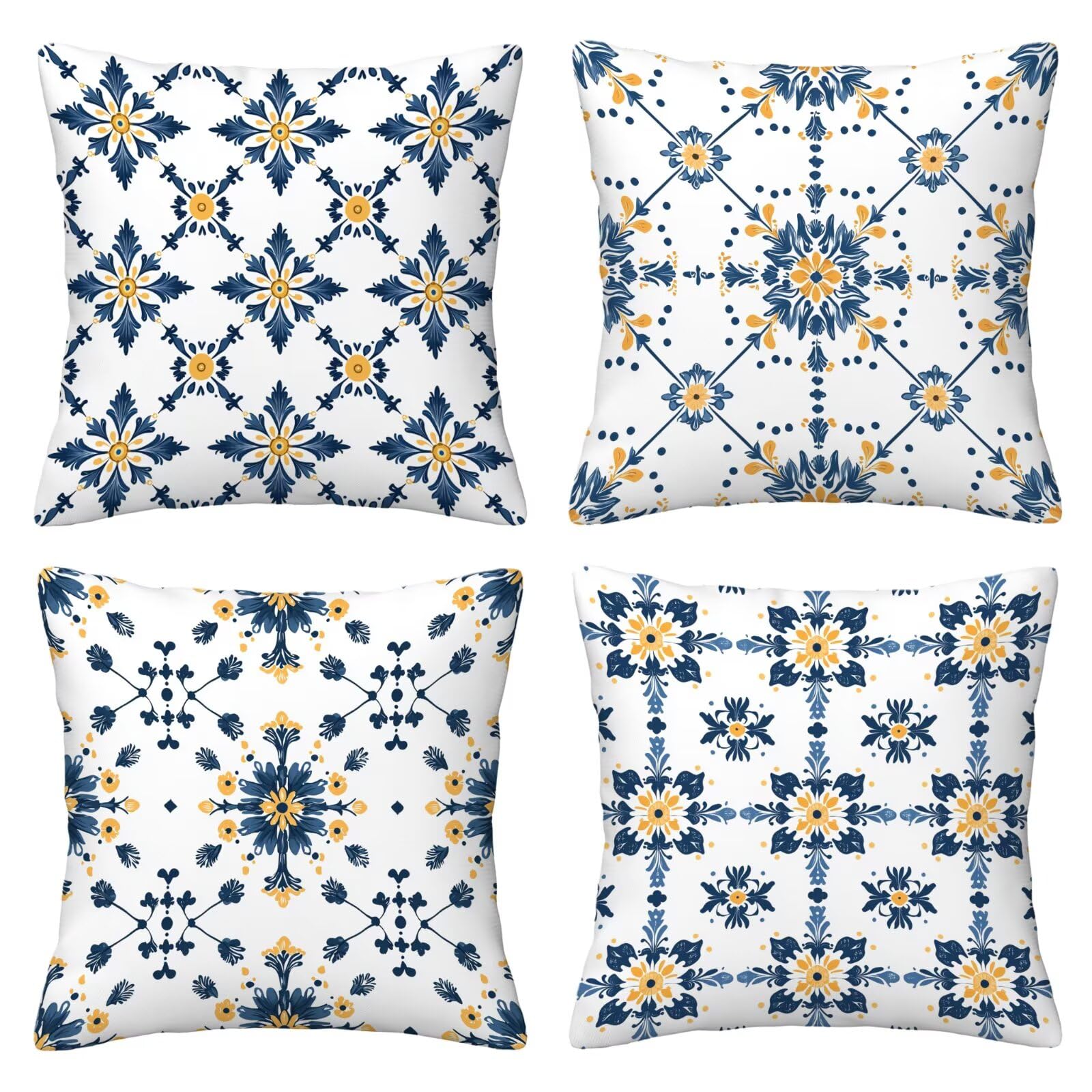 Kissenbezug 55x55 Weiß 4er Set Samt Kissenbezüge Boho Zierkissenbezug Kissenhülle Dekorative Weiche Quadratische Dekokissenbezug Sofakissenbezug Couchkissen für Deko Schlafzimmer Wohnzimmer E-07