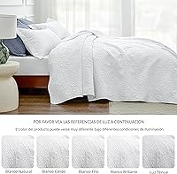 Vista 5 de Love's cabin Colchas para cama Queen de color blanco, colcha suave de verano, colcha de microfibra ligera, colcha de estilo moderno