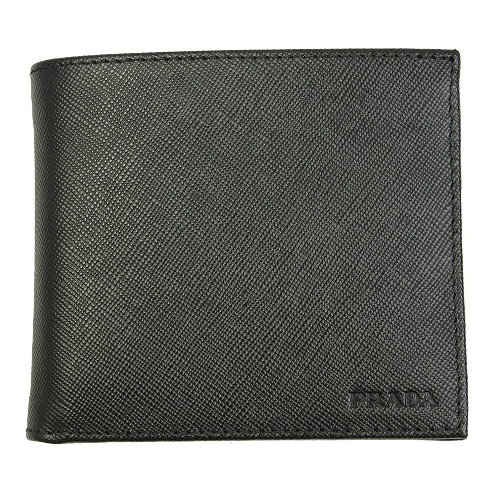 折りたたみ財布 PRADA 2MO738_2FPJ_F0LEX SAFFIANO LEATHER WALLET Amazon.com: Prada Mens Black Saffiano Leather Bi-fold Wallet