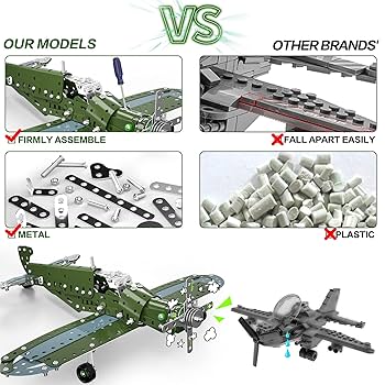 トイガン elemai48Vfan&2battery&BURTLE AIRCRAFT XL Bennol Model Airplane Building Toy Kit, 285 PCS Metal