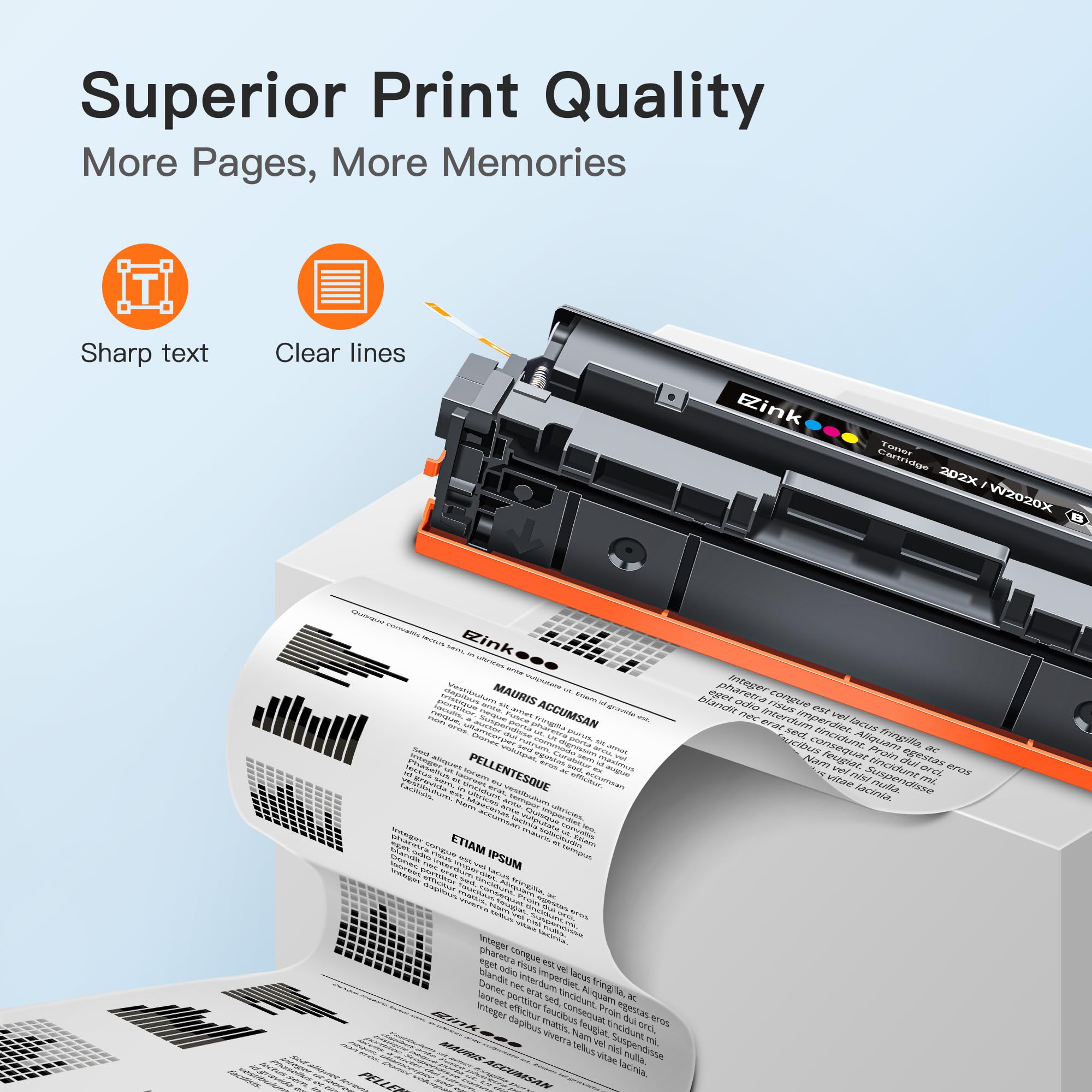 202X Toner Cartridges Set Compatible With HP Color LaserJet Pro M281 M254 - 4 Pack CMYK