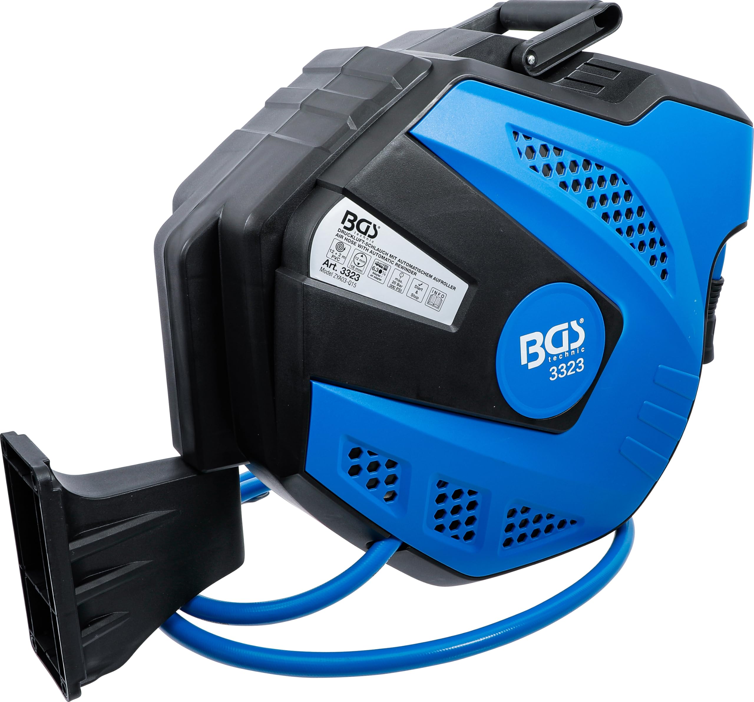 BGS 3323 | Druckluftschlauch mit Aufroller | automatisch | 12 m + 